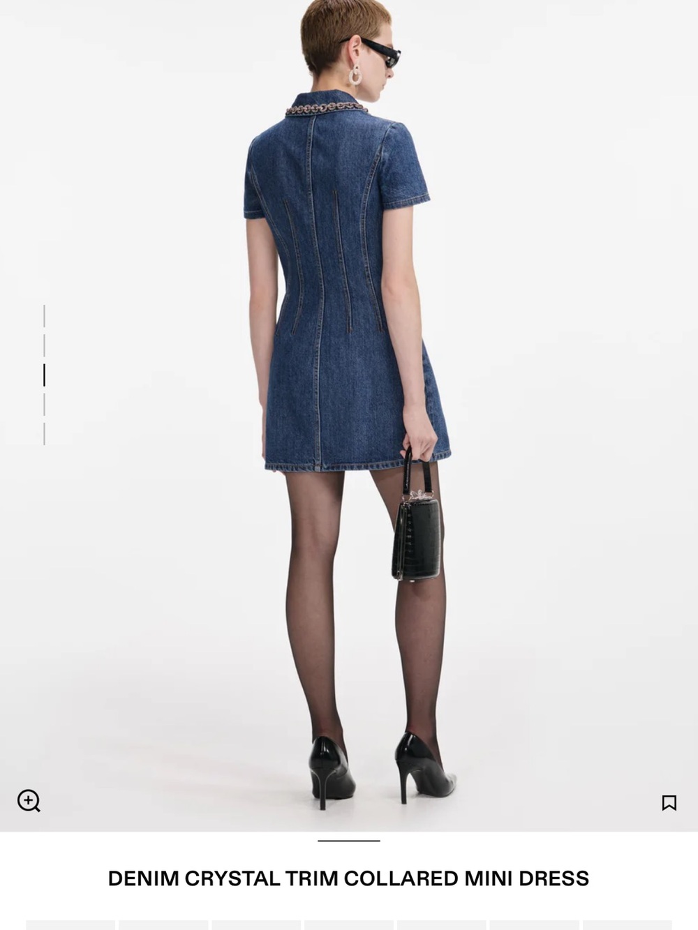 Crystal Trim Collared Mini Dress in Blue
self-portrait - Picture 8 of 8